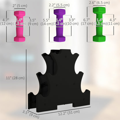 2 x 2 lbs., 2 x 3 lbs., 2 x 5 lbs. Dumbbells Set with Dumbbell Rack, Hand Weights for Home Gym Training
