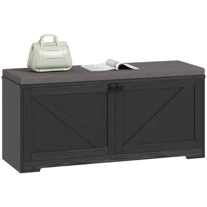 Shoe Storage Bench with Padded Seat, Entryway Bench Holds up to 352 lb, Shoe Organizer, 8 Pairs, Light Grey