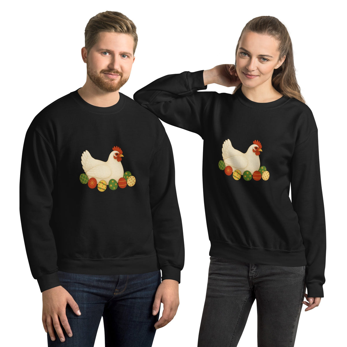 Chickmas Sweater Leghorn Unisex Sweatshirt
