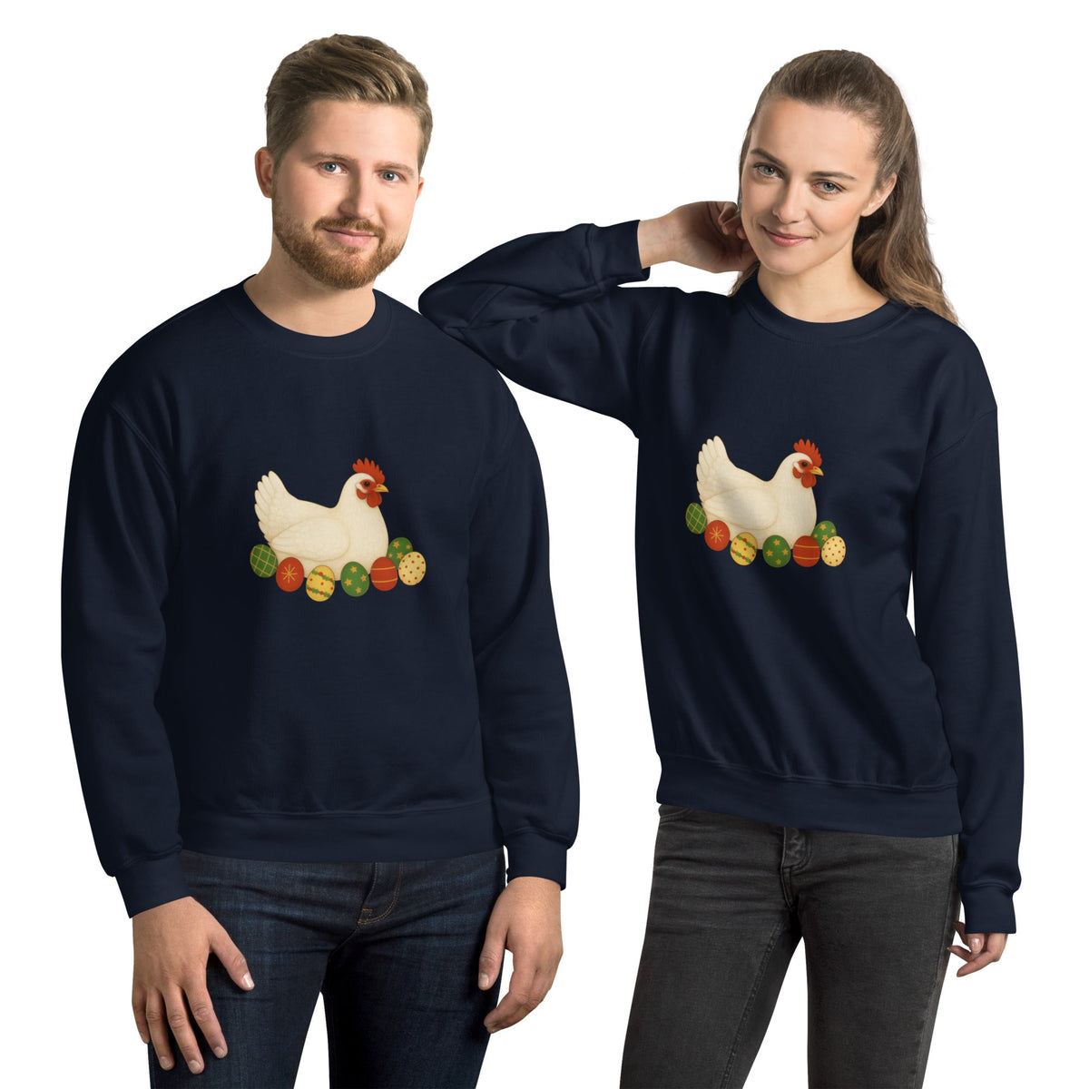 Chickmas Sweater Leghorn Unisex Sweatshirt