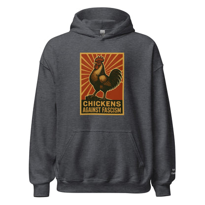 Retro Chickens Against Fascism Unisex Bunny Hug (Hoodie)
