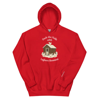 Chickmas Deck the Leghorn (words) Bunny Hug Unisex (hoodie)
