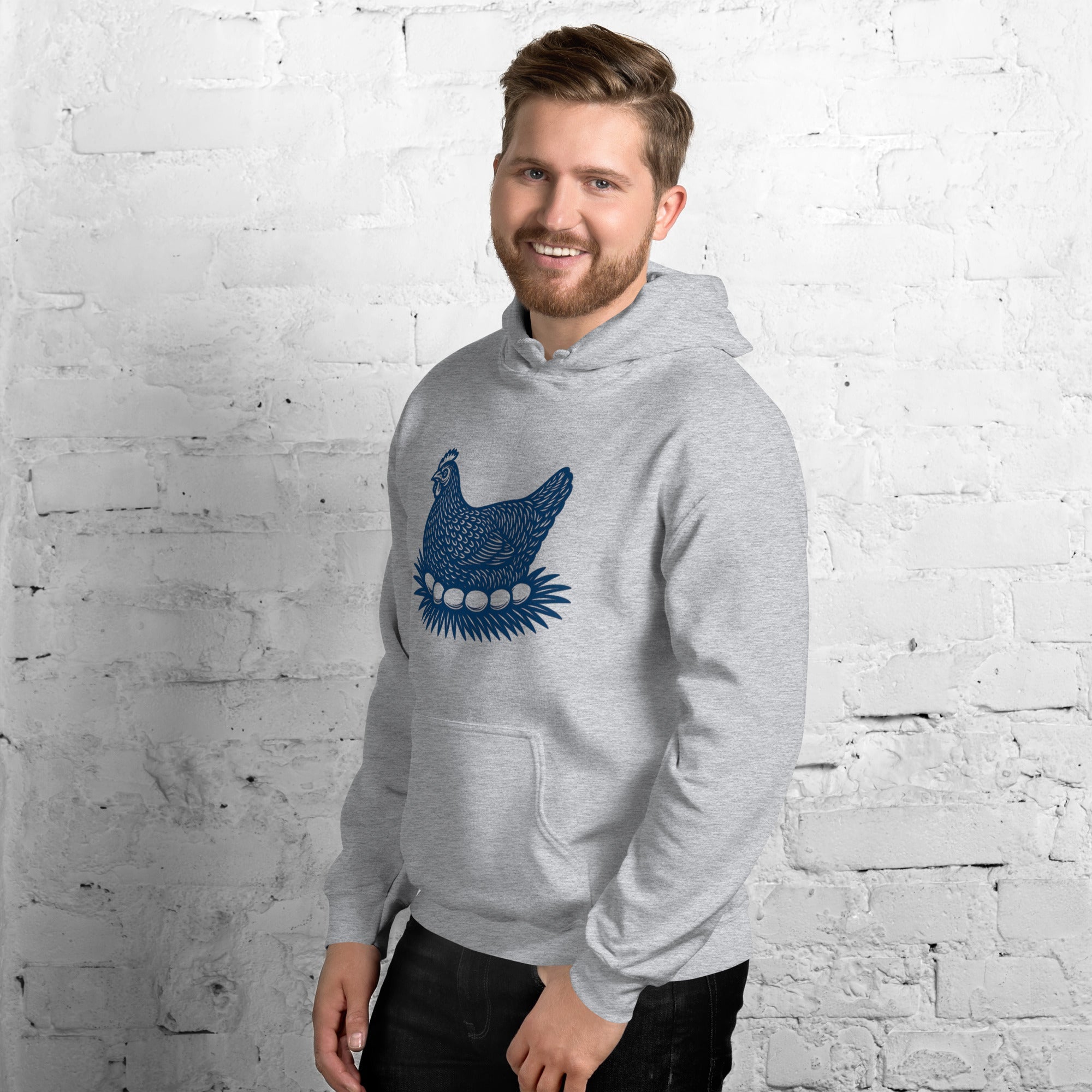 Retro Hen Unisex Bunny Hug (Hoodie)
