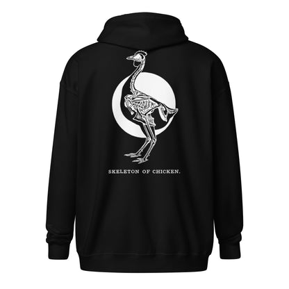 Retro Chicken Skeleton Unisex heavy blend zip hoodie