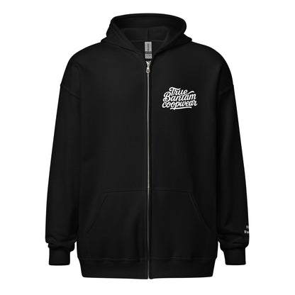 Retro Chickens Against Fascism Unisex heavy blend zip Bunny Hug (Hoodie)