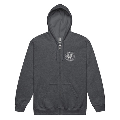 Chickasaurous Battle Unisex heavy blend zip bunny hug (hoodie)