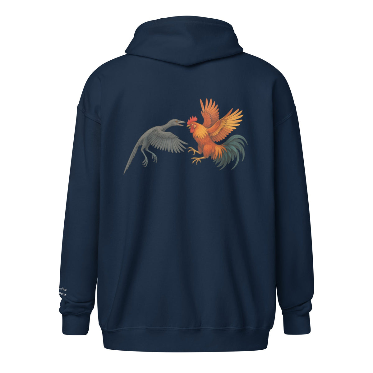 Chickasaurous Battle Unisex heavy blend zip bunny hug (hoodie)