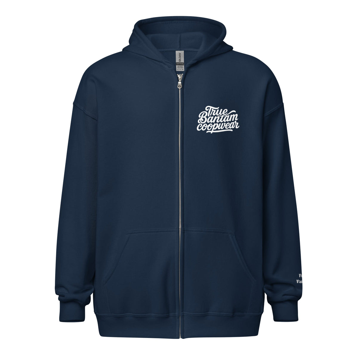 Retro Chickens Against Fascism Unisex heavy blend zip Bunny Hug (Hoodie)