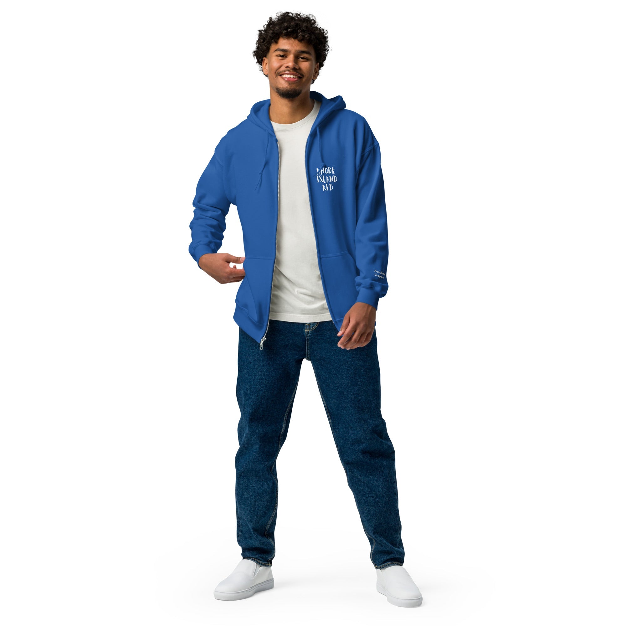 Rhode Island Red Unisex heavy blend zip bunny hug (hoodie)
