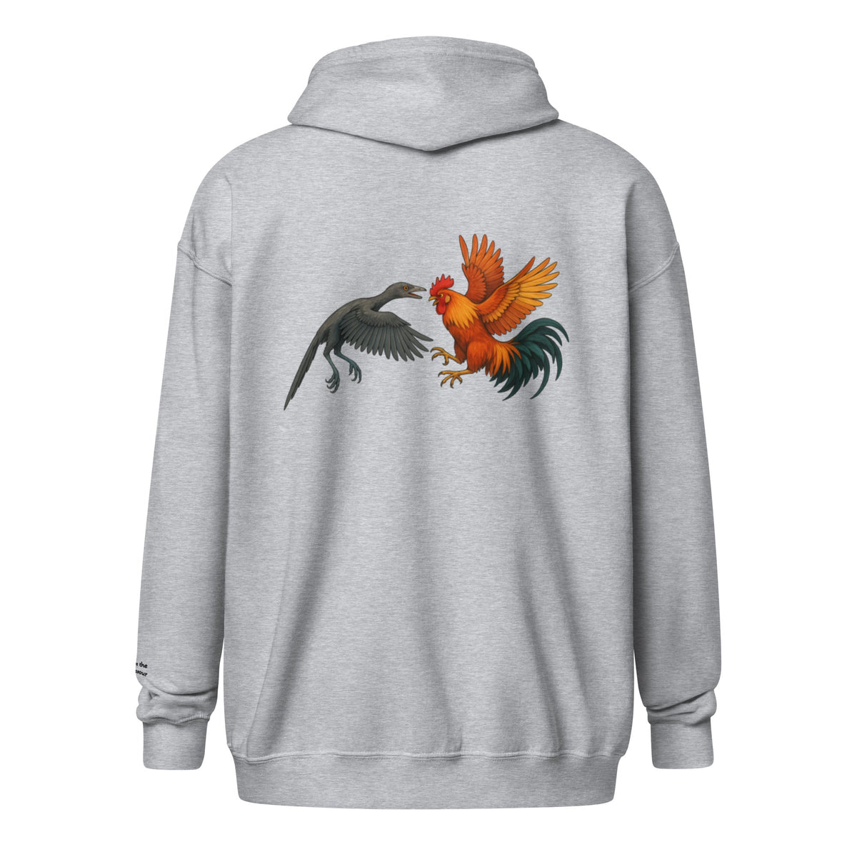 Chickasaurous Battle Unisex heavy blend zip bunny hug (hoodie)