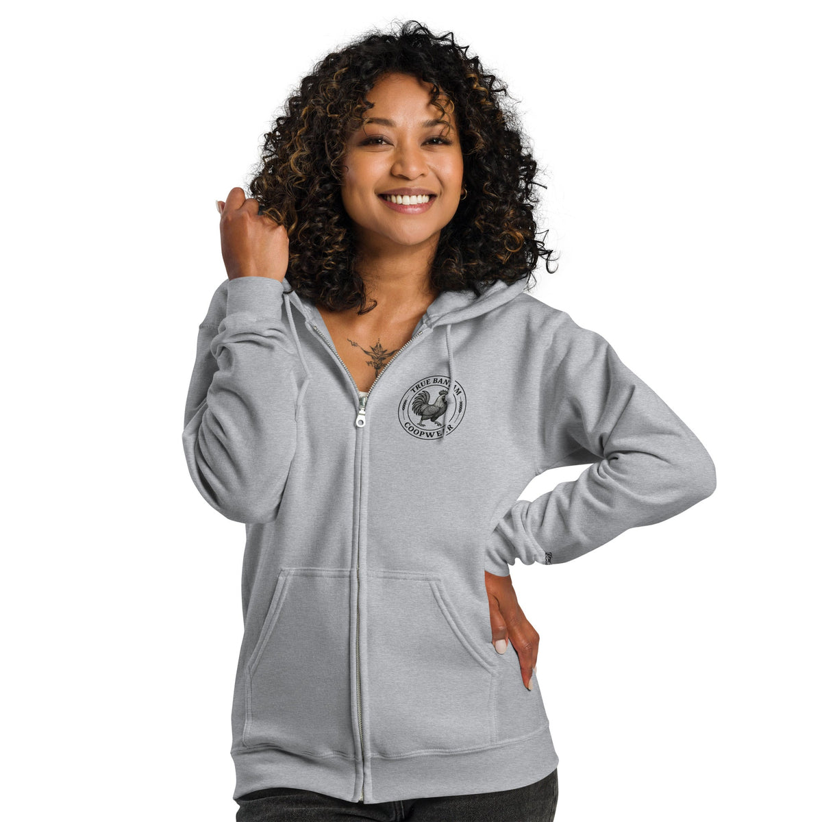 Retro Chicken Skeleton Unisex heavy blend zip hoodie