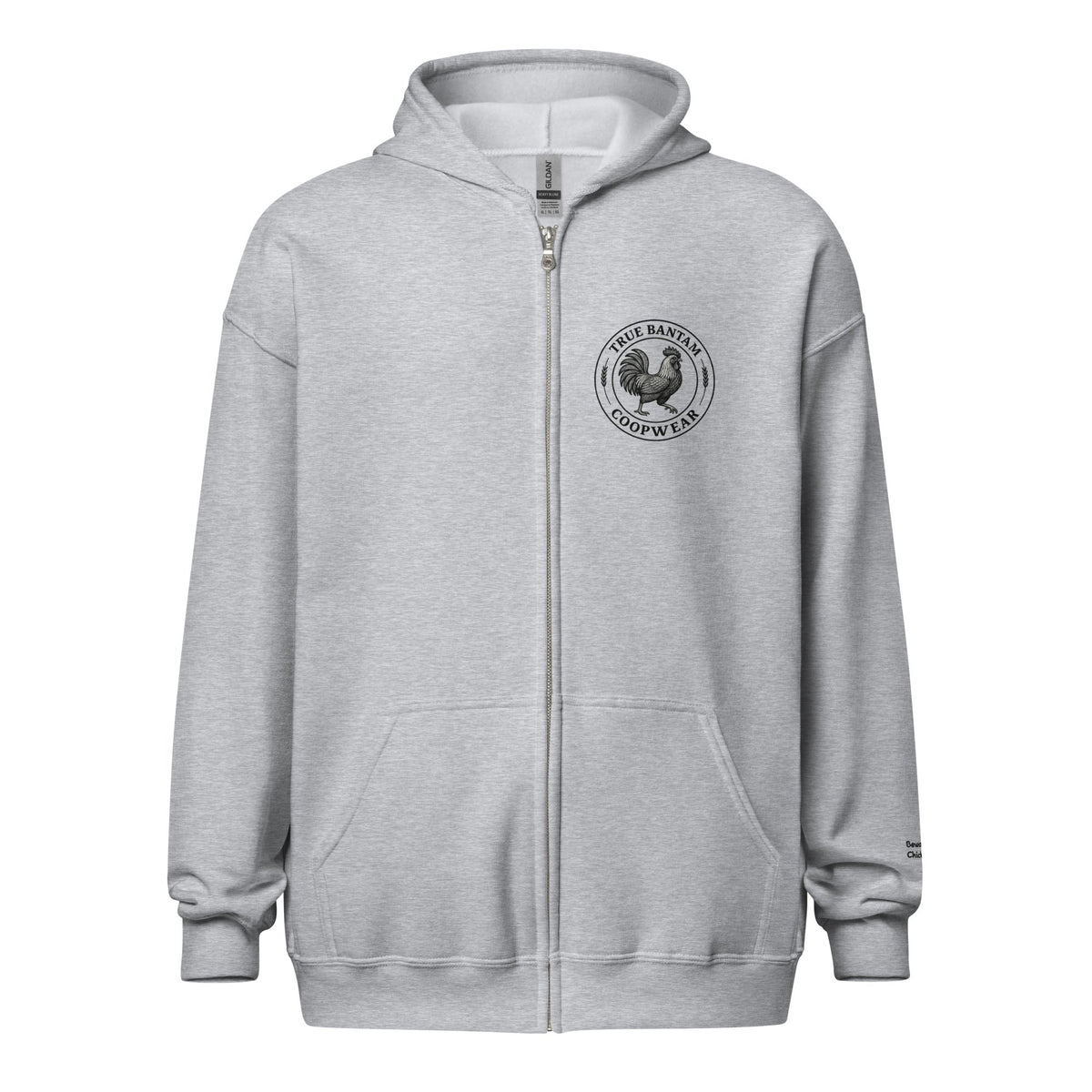 Chickasaurous Battle Unisex heavy blend zip bunny hug (hoodie)