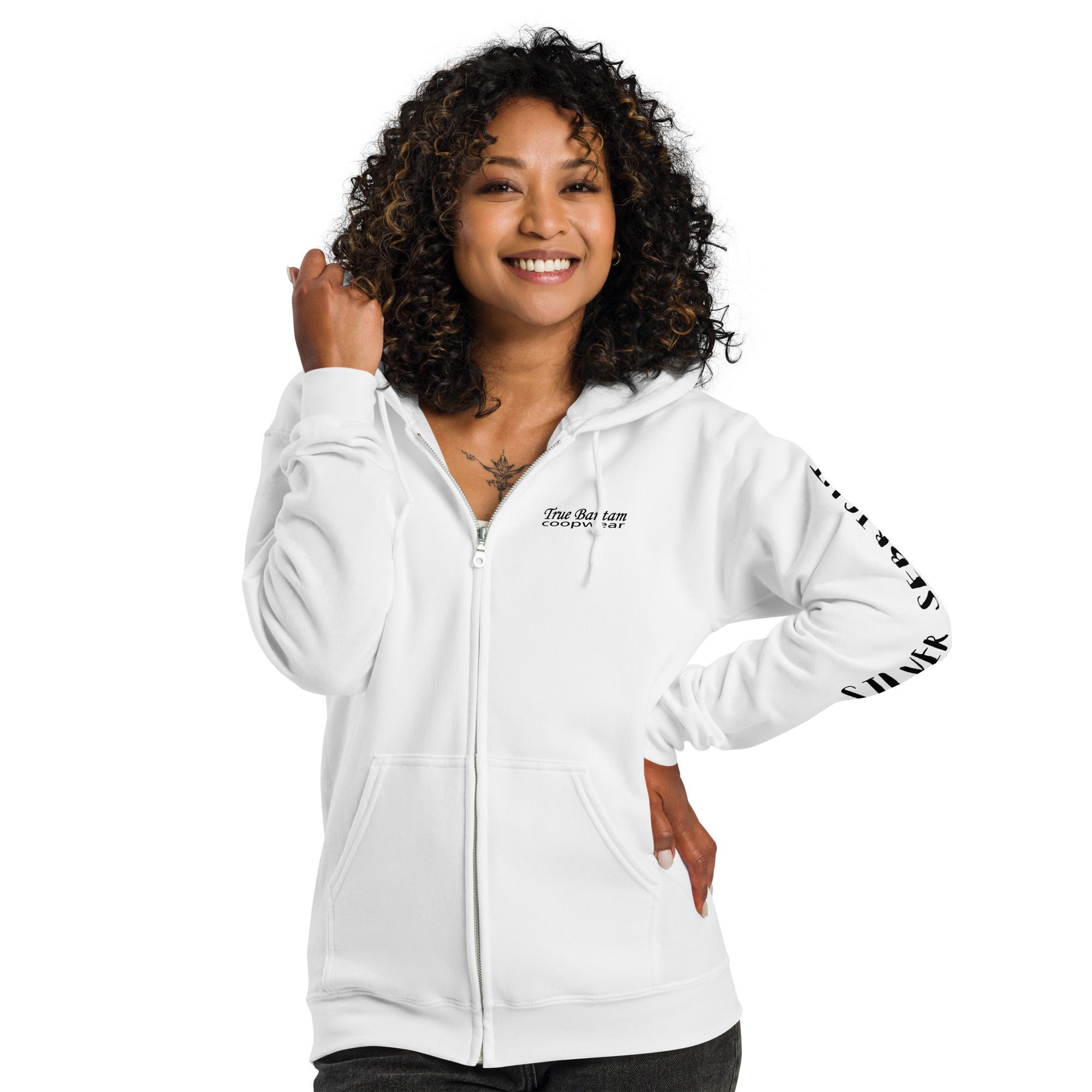 Silver Sebright Unisex heavy blend zip bunny hug (hoodie)