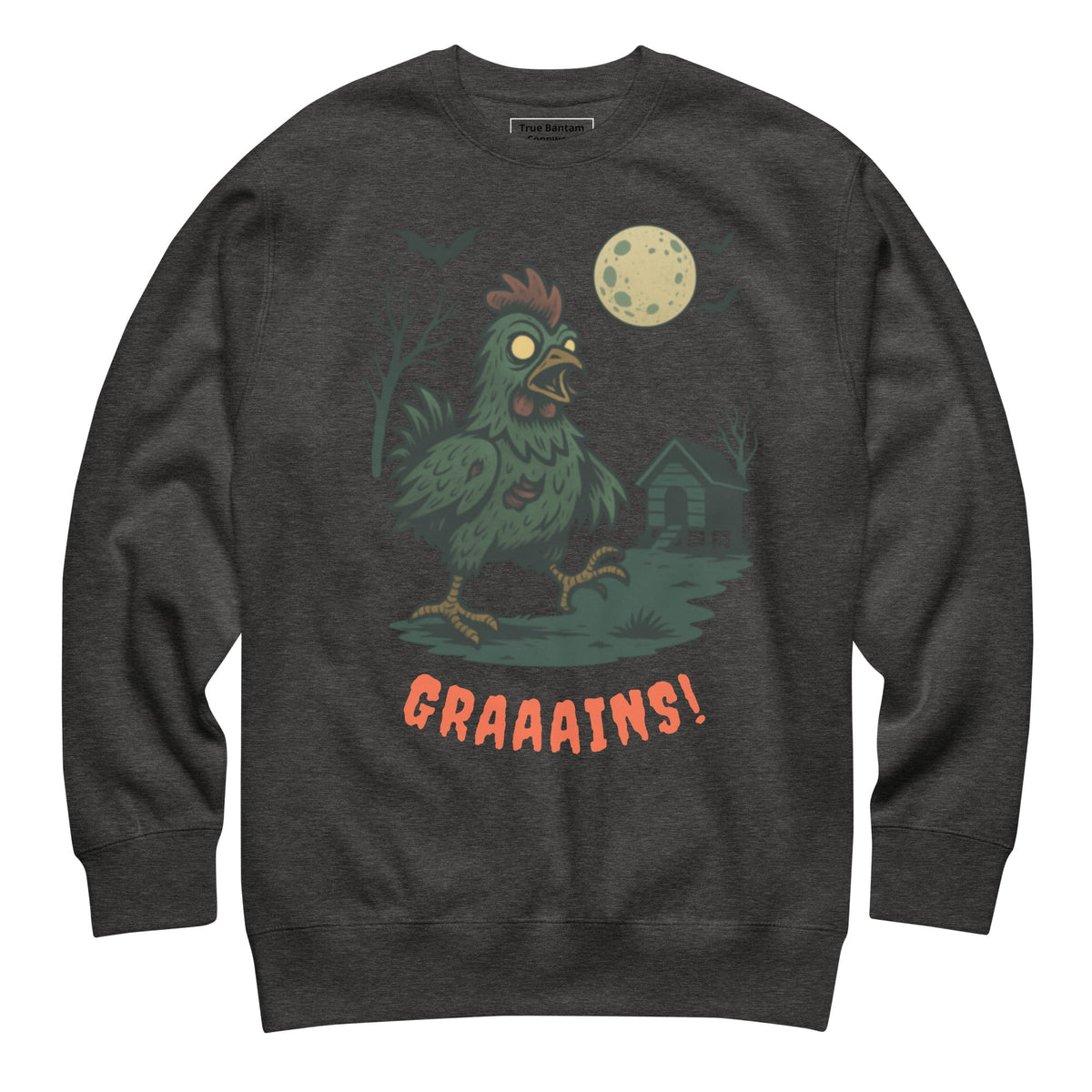 Halloween Zombie Chicken Scene Unisex Premium Sweatshirt