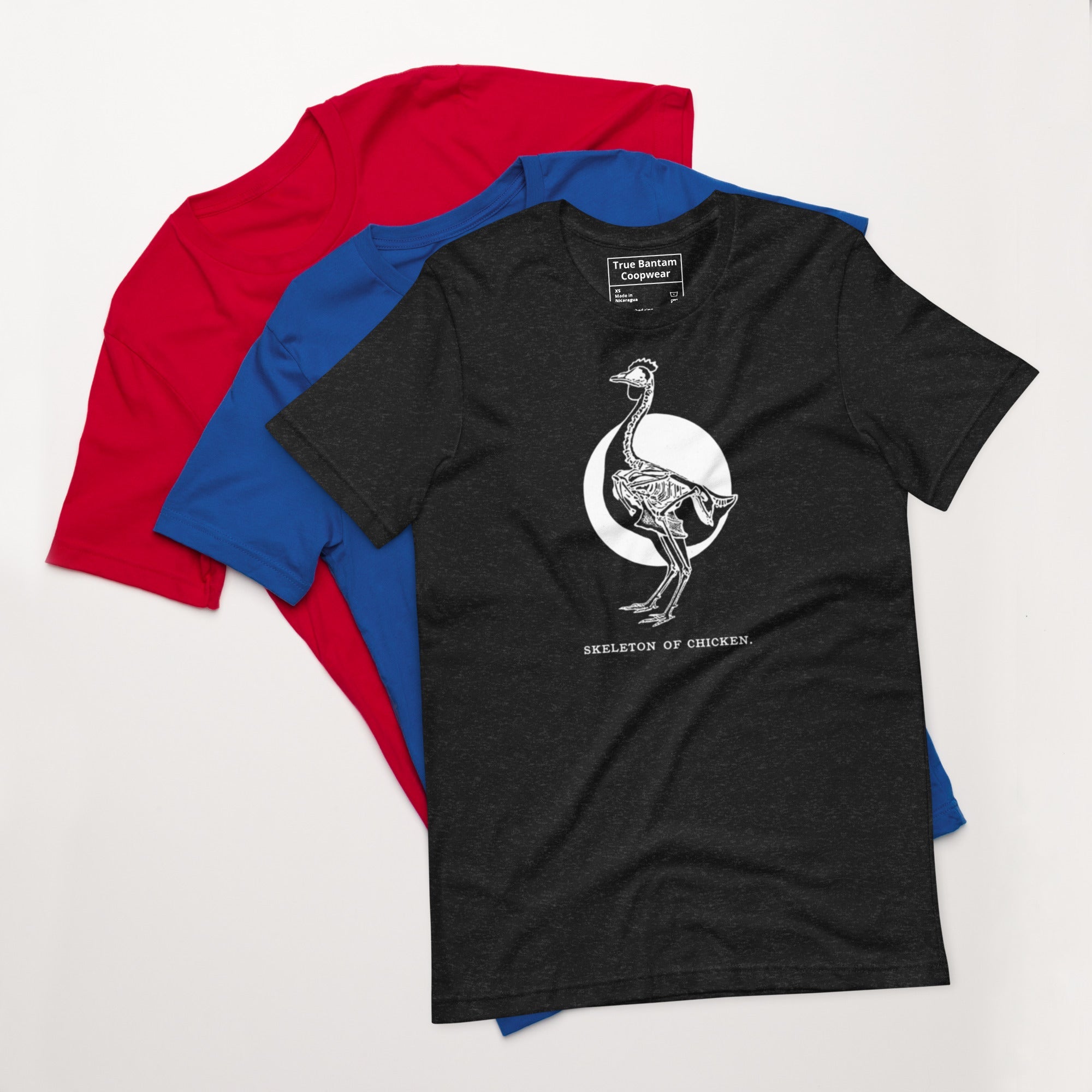 Retro Chicken Skeleton Unisex t-shirt