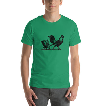 Retro Chicken Chariot Racer Unisex t-shirt