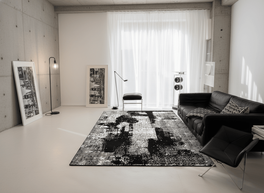 Urban Ink Distressed Woven Carpet