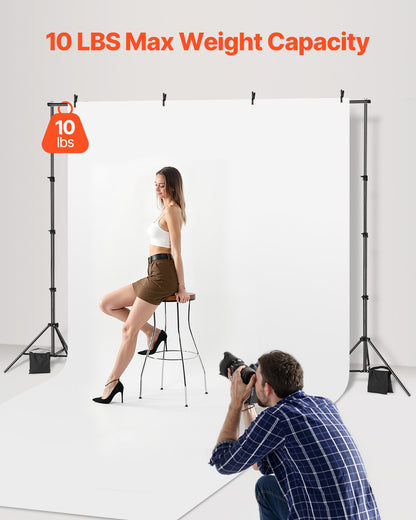 VEVOR Backdrop Stand Background Stand Kit 7 x 10 ft for Party & Photo Studio