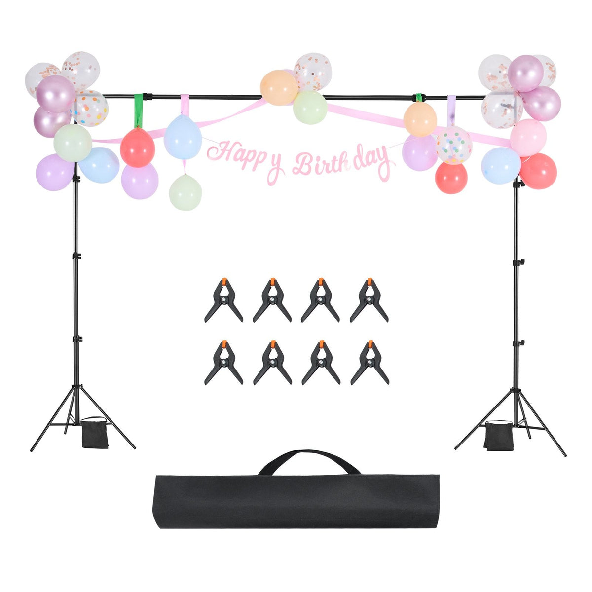 VEVOR Backdrop Stand Background Stand Kit 7 x 10 ft for Party & Photo Studio