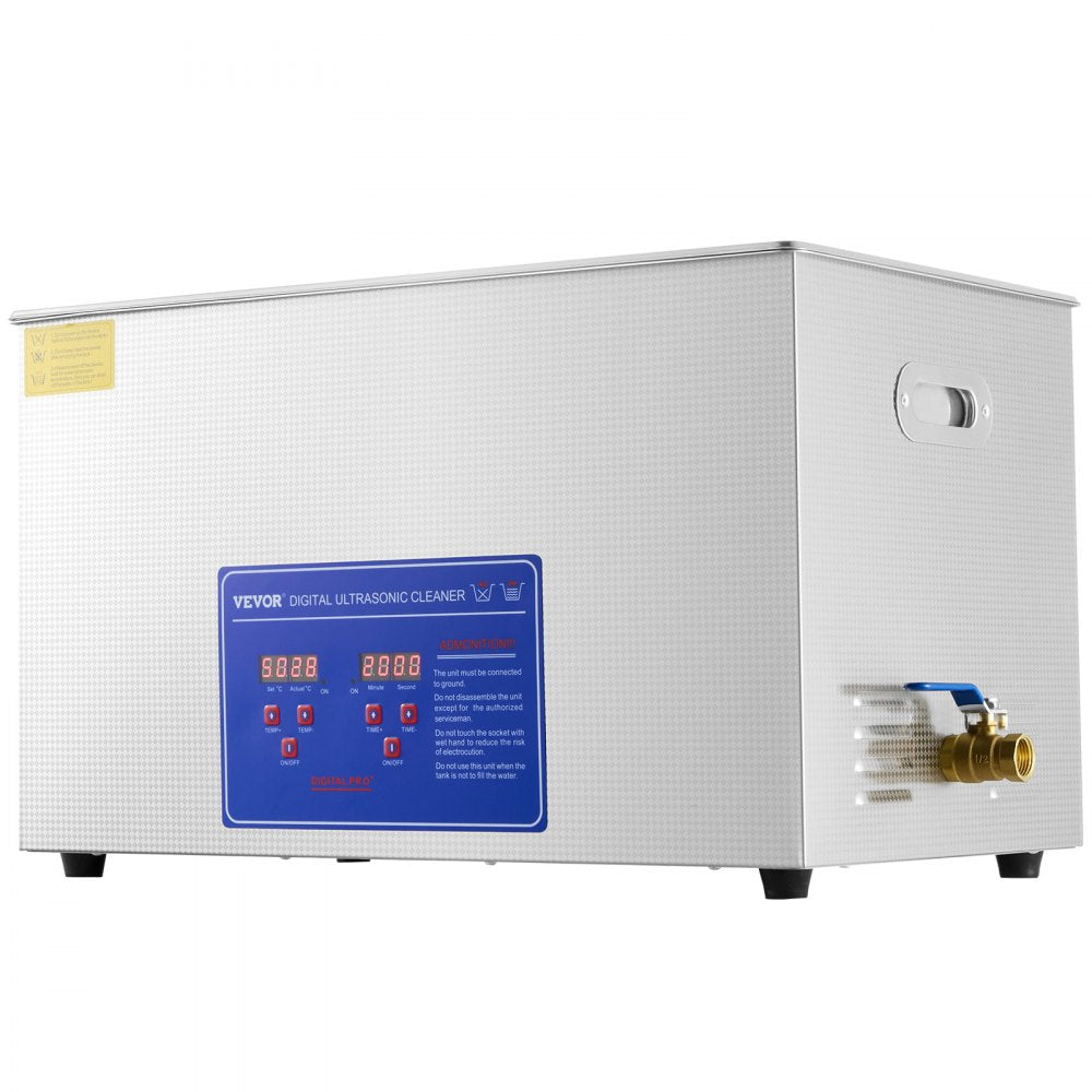 VEVOR Professional Ultrasonic Cleaner, 27.2 L Ultrasonic Jewelry Cleaner with Digital Timer & Heater, Stainless Steel Industrial Sonic Cleaner 40kHz for Glasses, Watches, Rings, Small Parts