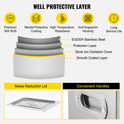 VEVOR Ultrasonic Vinyl Record Cleaner 6L 40kHz Vinyl Ultrasonic Cleaning Machine 304 Stainless Steel Record Ultrasonic Cleaner 6 Records w/ Drying Rack Vinyl Sonic Cleaner w/ Adjustable Heater & Timer
