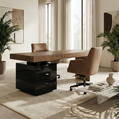 Vantage Executive Desk with Three-Drawer Pedestal