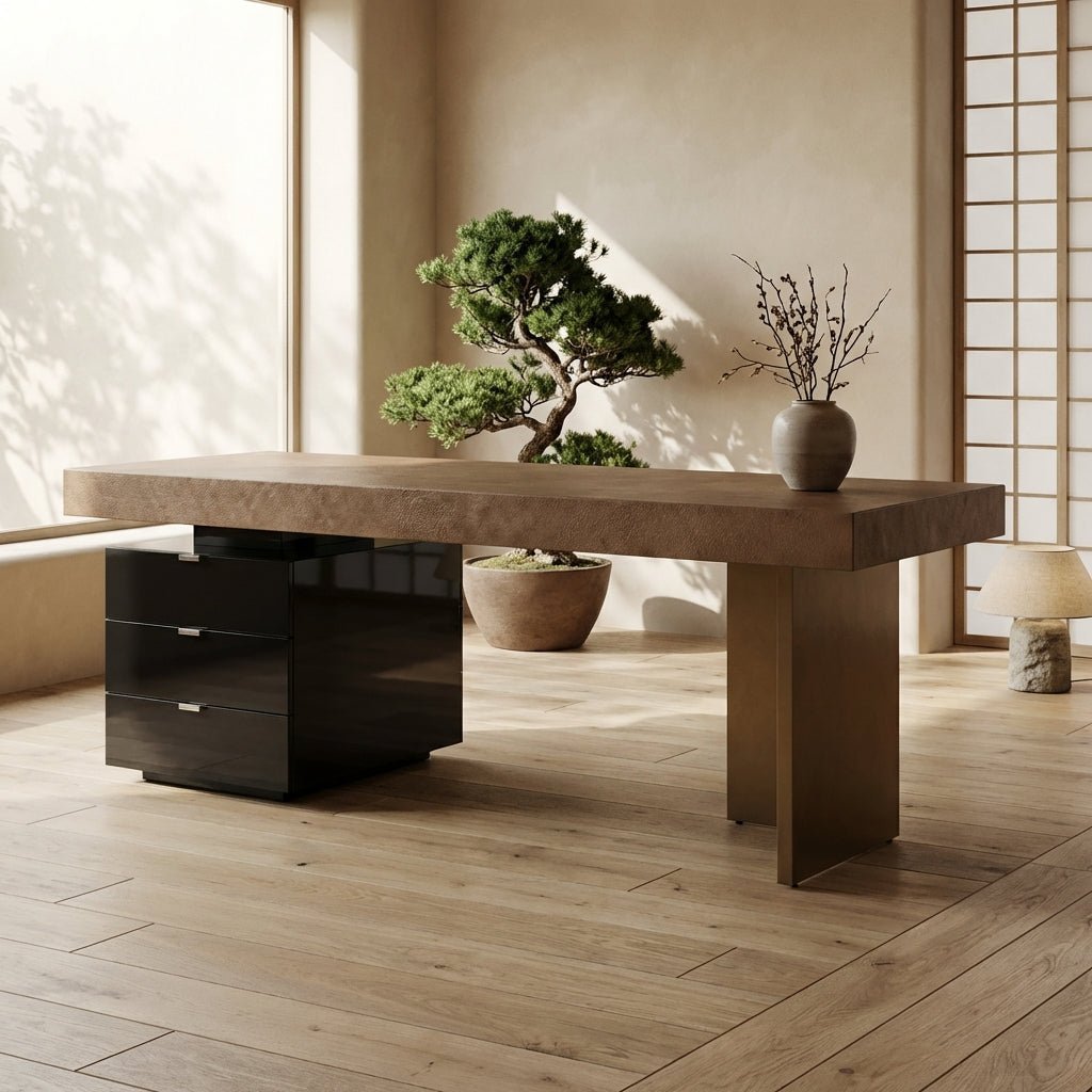 Vantage Executive Desk with Three-Drawer Pedestal