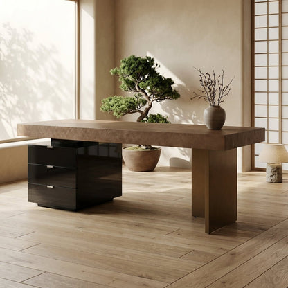 Vantage Executive Desk with Three-Drawer Pedestal