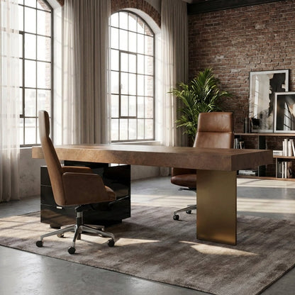 Vantage Executive Desk with Three-Drawer Pedestal