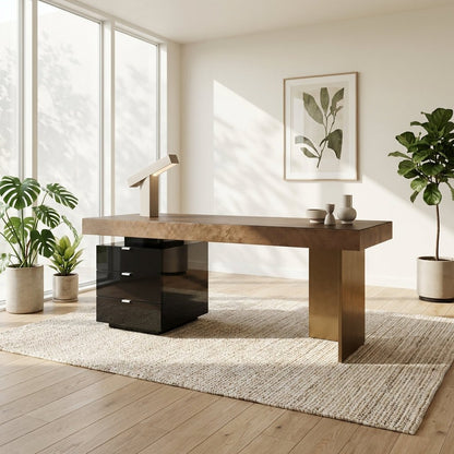 Vantage Executive Desk with Three-Drawer Pedestal