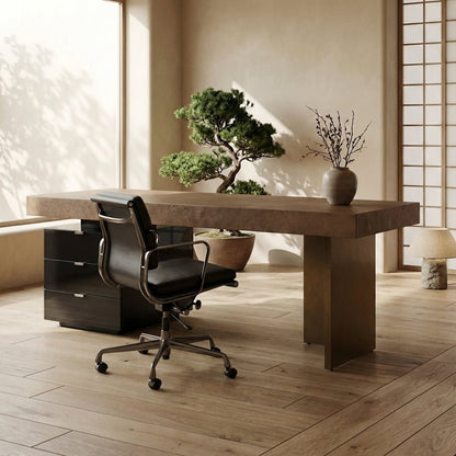 Vantage Executive Desk with Three-Drawer Pedestal