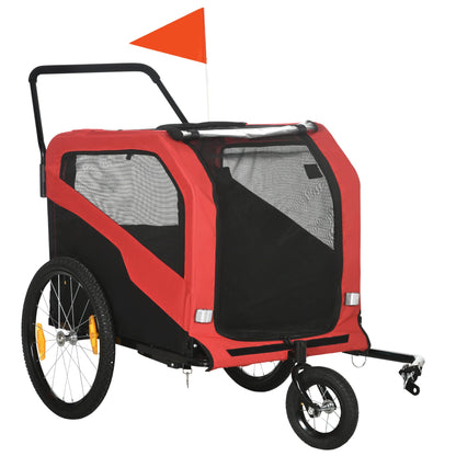 2-in-1 Dog Bike Trailer for Large Dogs, Green