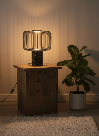 Veridian Industrial Cage Desk Lamp