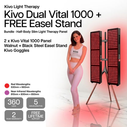Kivo Vital 1000 Bundle: 2 x Vital 1000 & FREE Easel Stand