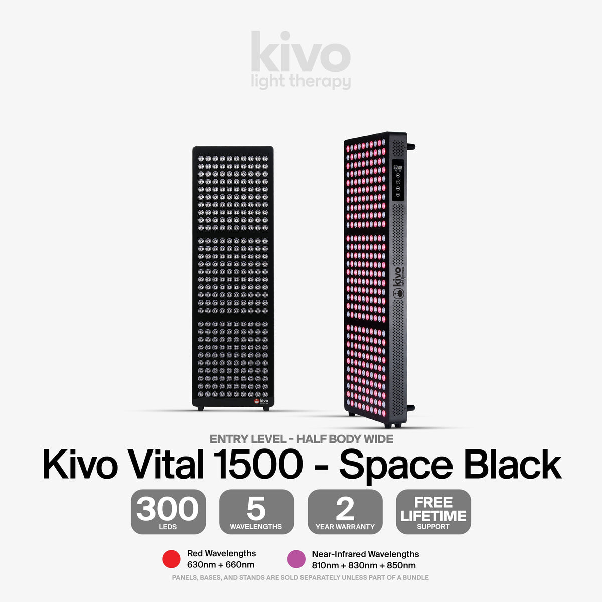 Kivo Vital 1500: Medium Wide Body Red Light Therapy Panel