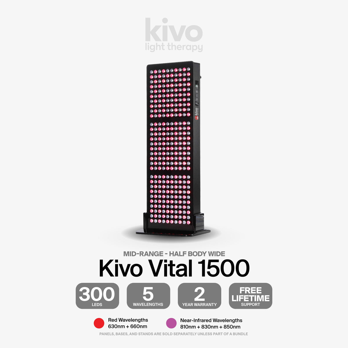 Kivo Vital 1500: Medium Wide Body Red Light Therapy Panel