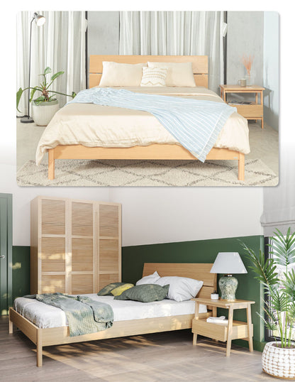 Vline 601 Natural Acacia Bed Frame