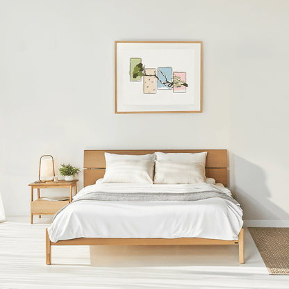 Vline 601 Natural Acacia Bed Frame