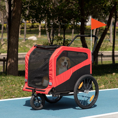 2-in-1 Dog Bike Trailer for Large Dogs, Green