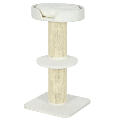 Cat Tree Kitty Tower with Sisal Mat Scratching Post, Cat Bed, Cushion, Perch, 18" x 18" x 36", Brown