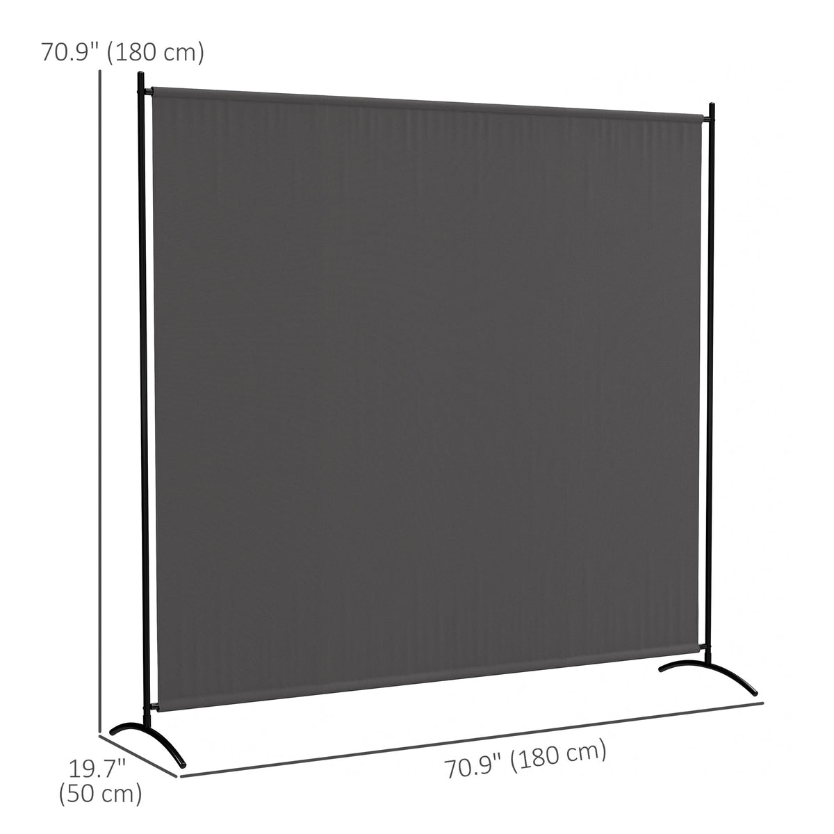 Single Panel Room Divider, UV30+ Privacy Screen, Indoor Outdoor Privacy Panel with Stable Base, Beige
