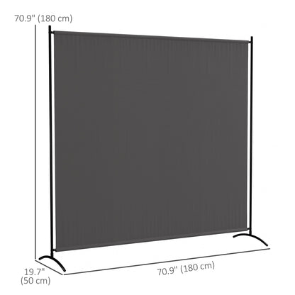 Single Panel Room Divider, UV30+ Privacy Screen, Indoor Outdoor Privacy Panel with Stable Base, Beige