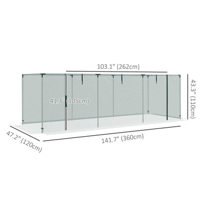 Galvanized Steel Crop Cage, Plant Protection Tent with Zippered Door, 4' x 4', Black