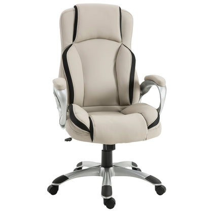 Fisher Ergonomic Executive Office Chair-Beige/Black