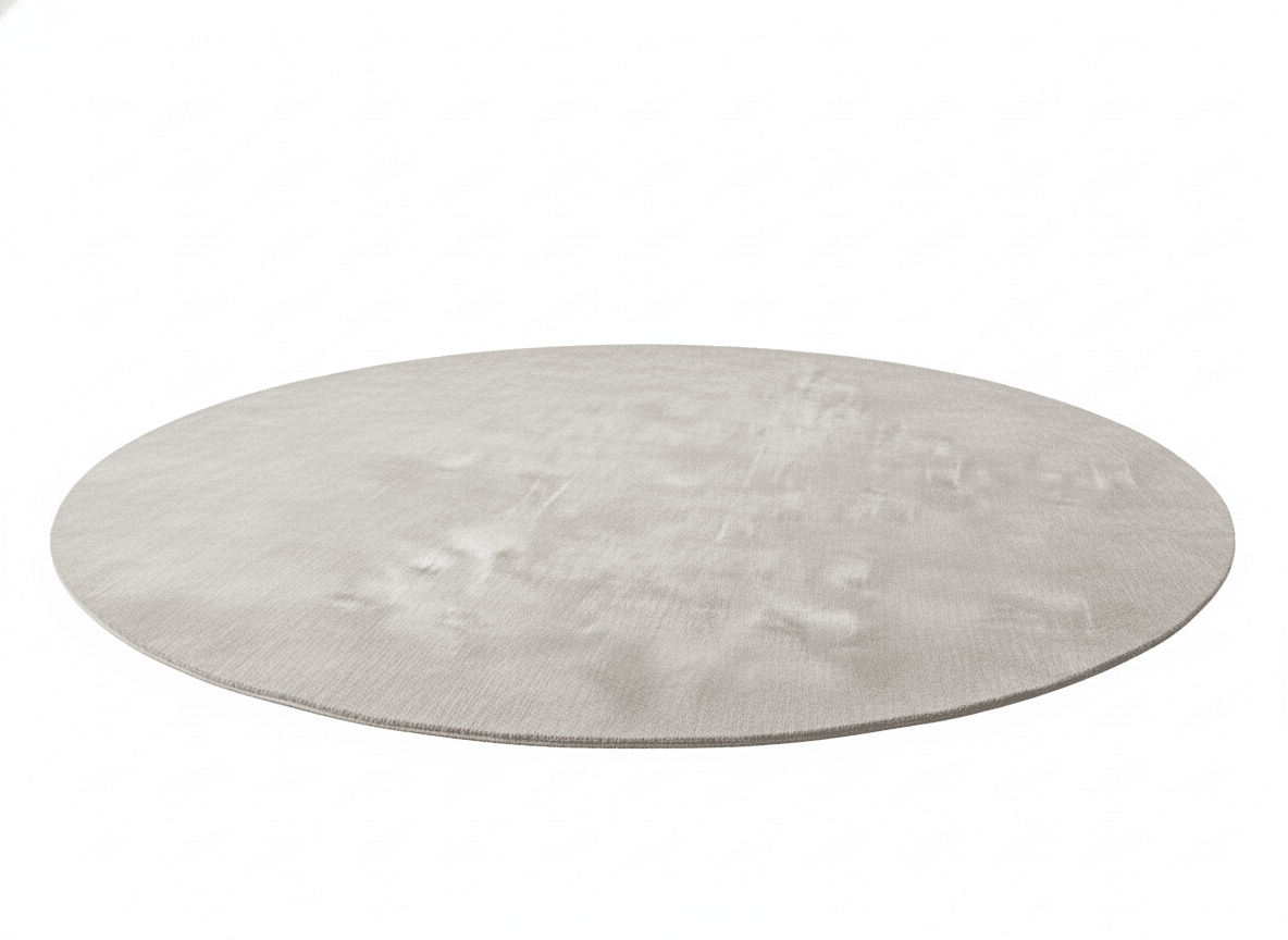 Wabi-Sabi Natural Tone Circular Wool Carpet