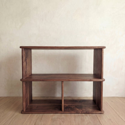 Console bookcase in walnut