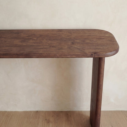 60 inch console table in walnut