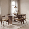 6 person dining table in walnut