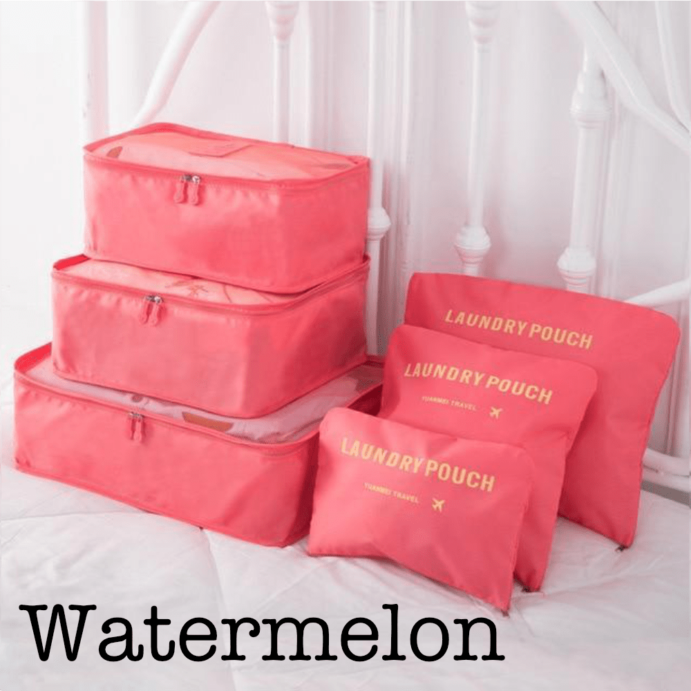 6-Piece Travel Organizer Set — Packing Cubes & Pouches for Luggage