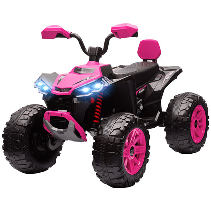 2-Seater All-Terrain 4 Wheeler, 24V Kids ATV Ride-On, Electric Quad Car with Dual Motor, for Boys and Girls, Black